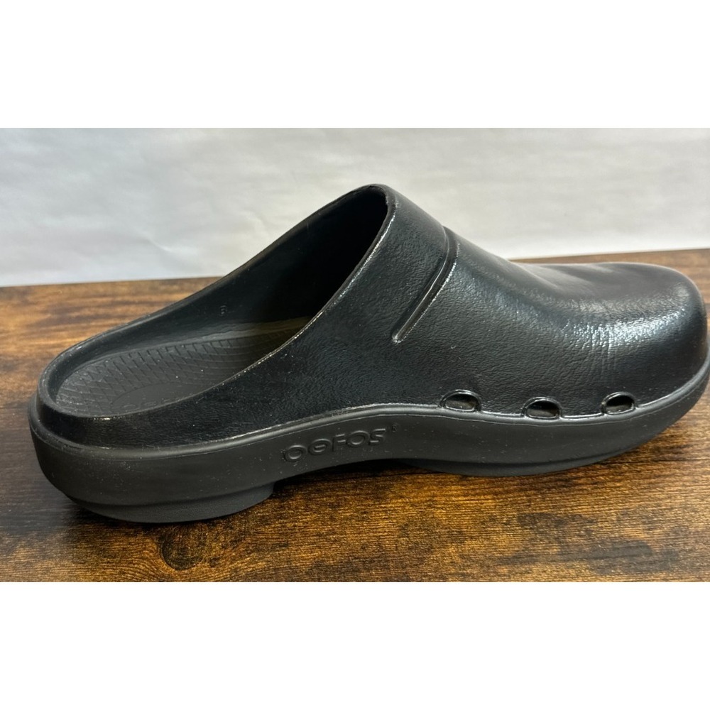 Oofos OOcloog Luxe Clog Womens Size 11 Mens 9 EU 42 Black Walking Recovery Shoes - Picture 3 of 13